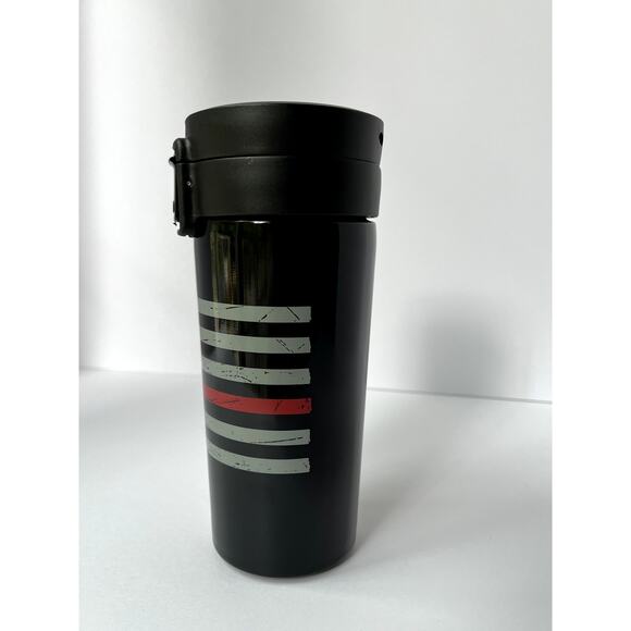 Thin Red Line Fire Department American Flag 12 Ounce Vacuum Tumbler - Picture 4 of 10
